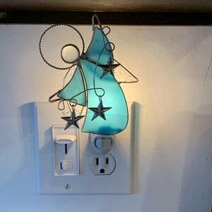 Angel stained glass night light.